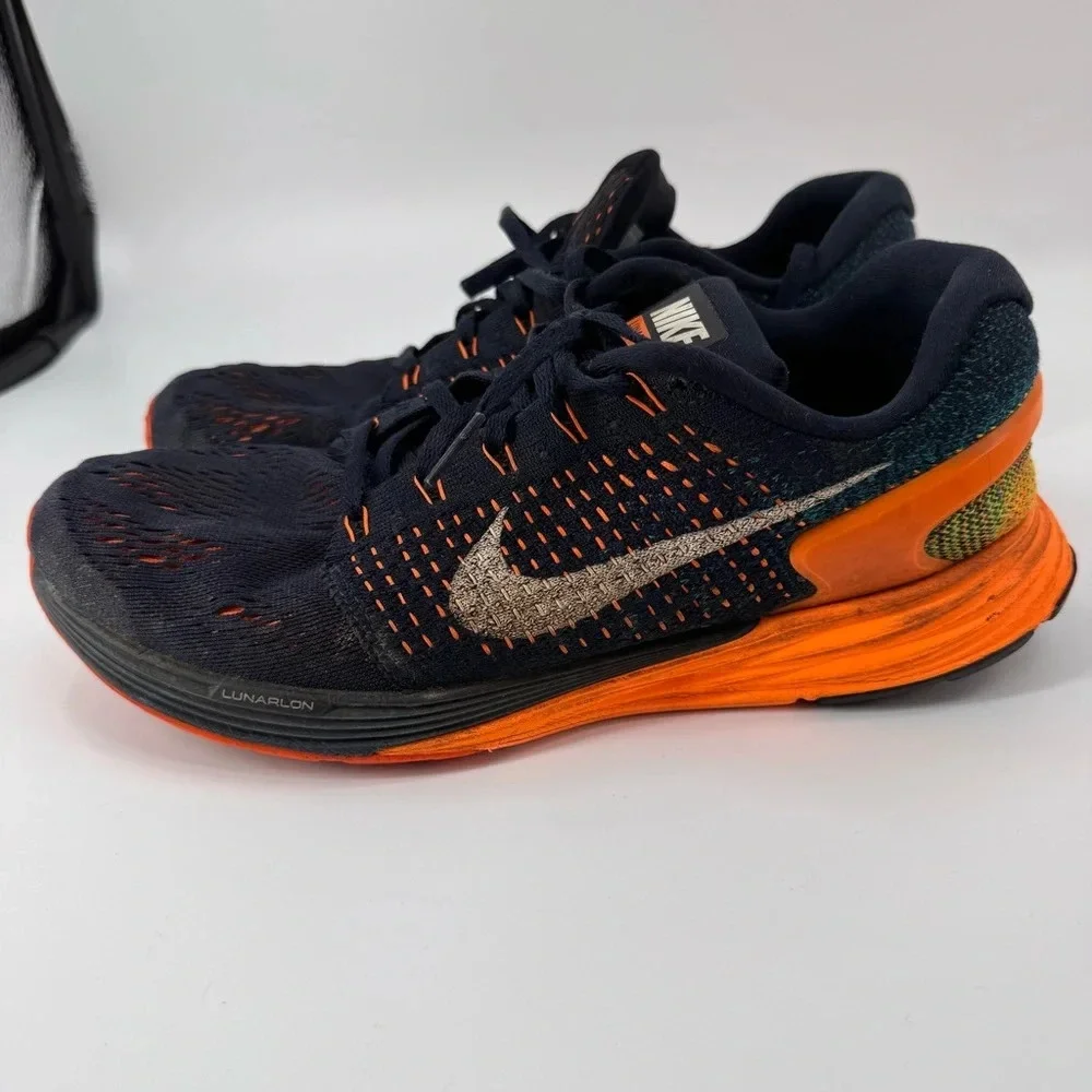 Nike Lunarglide 7 Men’s Running Shoes Dark Obsidian/Total Orange Size US 8.5 - Picture 3 of 7
